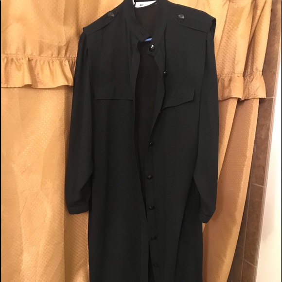 Ms Chaus Black Long Jacket Dress Shawls cover up Plus Size 10 XLG casual cool - Picture 7 of 8